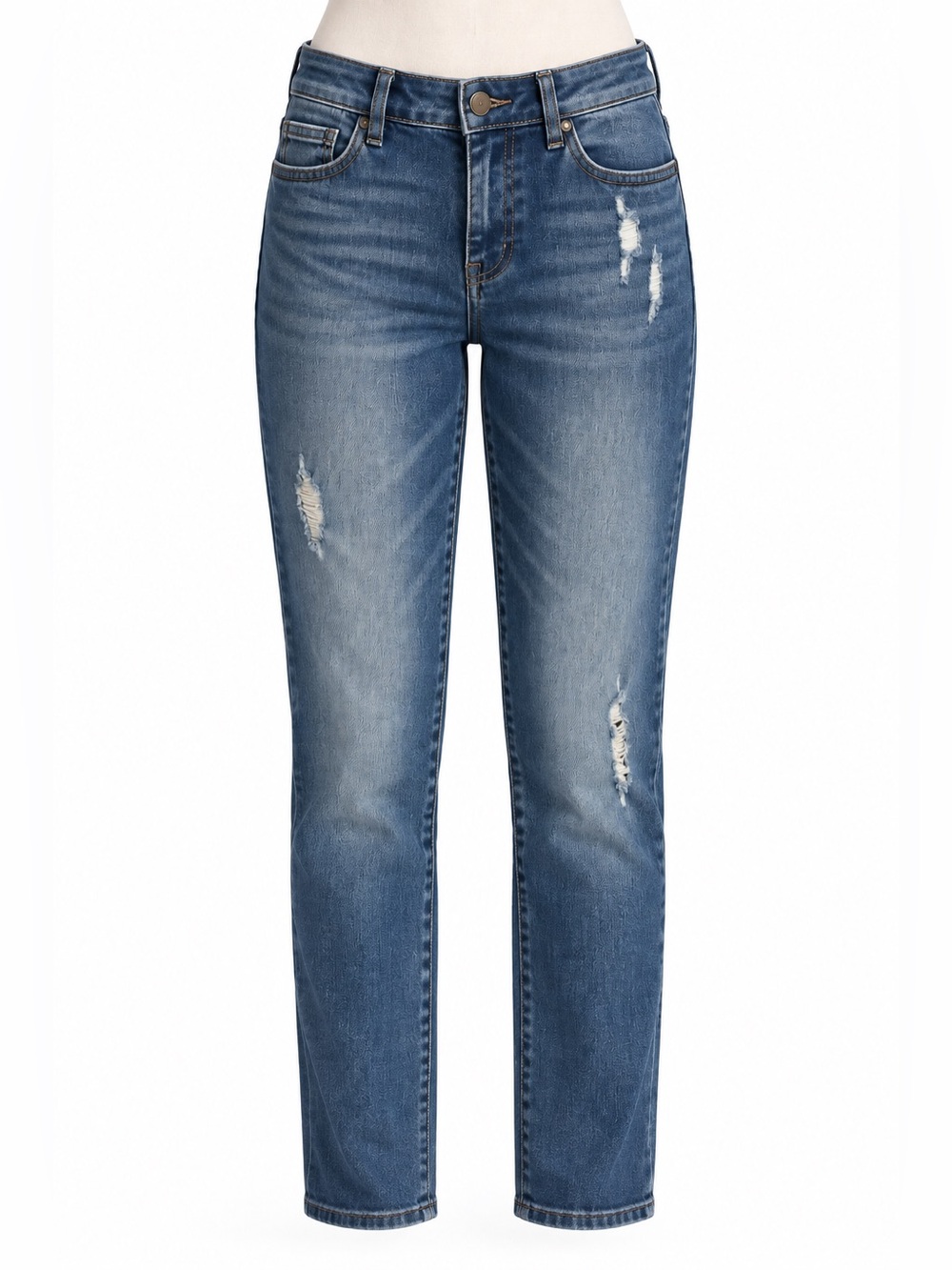 KUT from the Kloth Boyfriend Jeans Size 2P Petite Distressed Blue